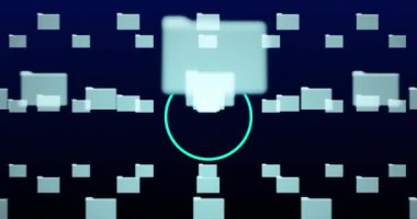 Arka planda bilgisayar devre kartı olan çevrimiçi güvenlik asma kilidinin animasyonu. küresel bağlantılar, dijital arayüz ve dijital olarak oluşturulan güvenlik konsepti.