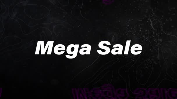 Mega Sale White 애니메이션 테두리가 커뮤니케이션 디지털 비디오 — 비디오