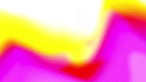 Animation Slowly Moving Bright Pink Yellow White Organic Viscous Forms — Stock Video