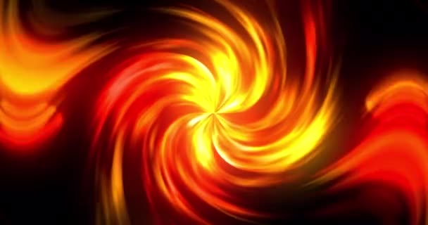 Animation Une Spirale Lumière Jaune Orange Brillant Tournant Sur Fond — Video