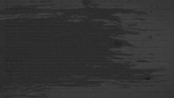 Анимирование Черных Пятен Царапин Движущихся Темно Сером Фоне Винтажная Пленка — стоковое видео