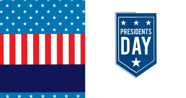 Samenstelling Van Presidenten Dagtekst Met Amerikaanse Vlag Patriottisme Viering Concept — Stockfoto