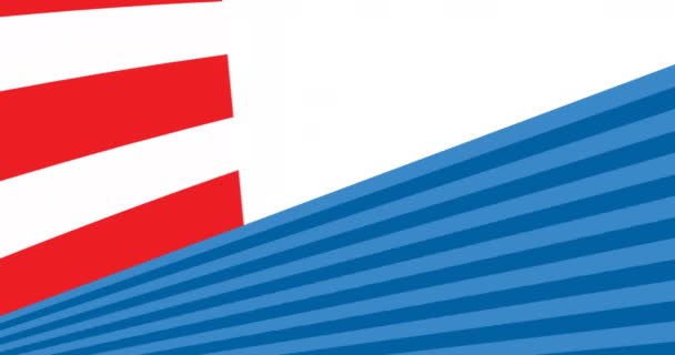 星とアメリカの旗の上に幸せな労働日のお祝いのテキストのアニメーション 愛国心とお祝いのコンセプトをデジタルで — ストック動画