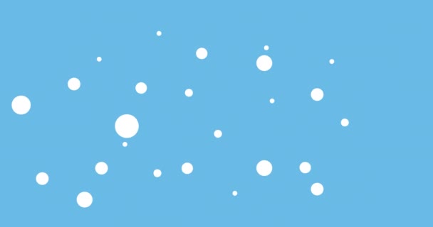 Animazione Macchie Bianche Scuotendo Sfondo Blu Modello Colore Concetto Movimento — Video Stock