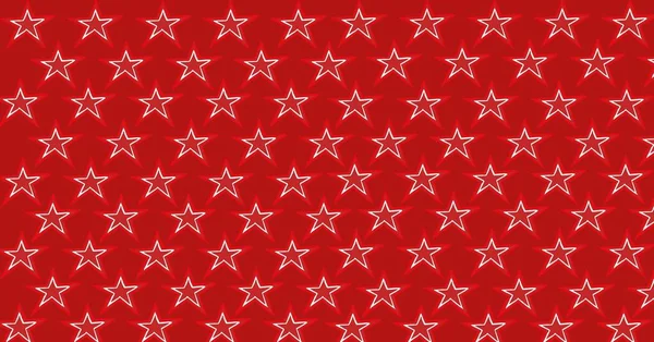 Samenstelling Van Meerdere Rijen Rode Witte Sterren Rode Achtergrond Amerikaans — Stockfoto