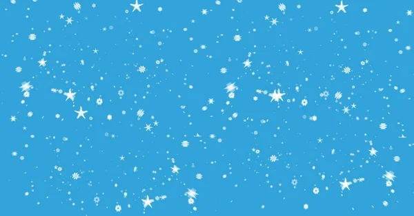 Ilustración Múltiples Estrellas Blancas Sobre Fondo Azul Patrón Bandera Americana — Foto de Stock