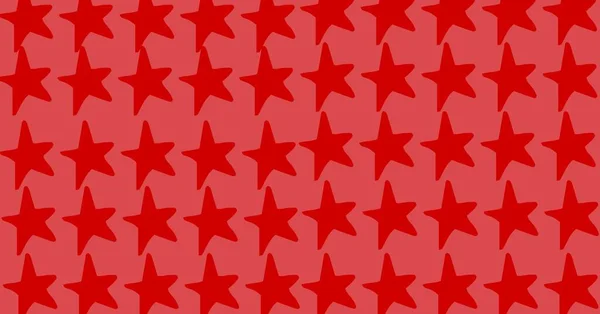 Samenstelling Van Meerdere Rijen Rode Sterren Rode Achtergrond Amerikaans Vlag — Stockfoto