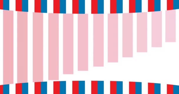 Animazione Strisce Bianche Blu Rosse Bandiera Americana Con Sfondo Spazio — Video Stock