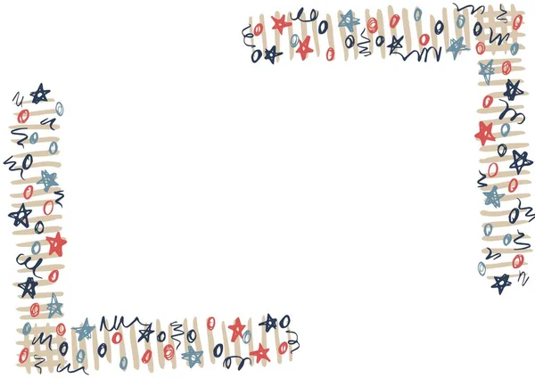 Composição Quadro Com Estrelas Bandeira Americana Cores Com Espaço Cópia — Fotografia de Stock