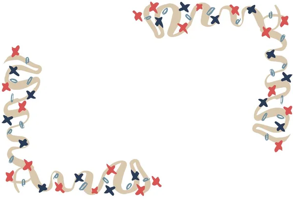 Composición Marco Con Estrellas Bandera Americana Colores Con Espacio Copia — Foto de Stock
