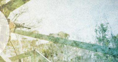 Gaziler günü animasyonu Amerikan askerinin üzerine yazılmış bir metin. Vatanseverlik ve kutlama konsepti dijital olarak oluşturulmuş imaj.