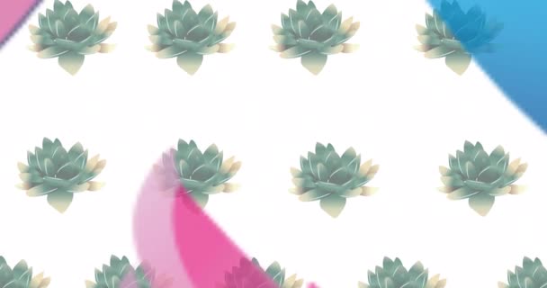 Animatie Van Procent Korting Tekst Bloemen Achtergrond Retro Sales Retails — Stockvideo