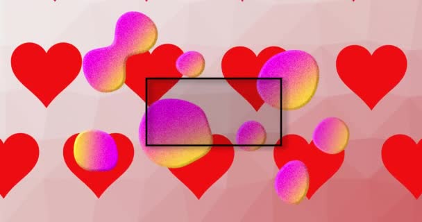 Animation Sale Text Frame Hearts Background Retro Sales Retails Savings — Stockvideo