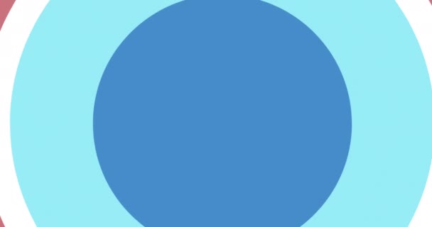 Animation Cercles Blancs Bleus Rouges Déplaçant Sur Fond Bleu Patriotisme — Video