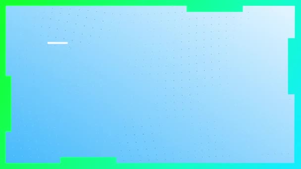 动画的白色 明亮的绿色和蓝色的几何形状在屏幕上快速移动 颜色和运动概念 数字生成的视频 — 图库视频影像