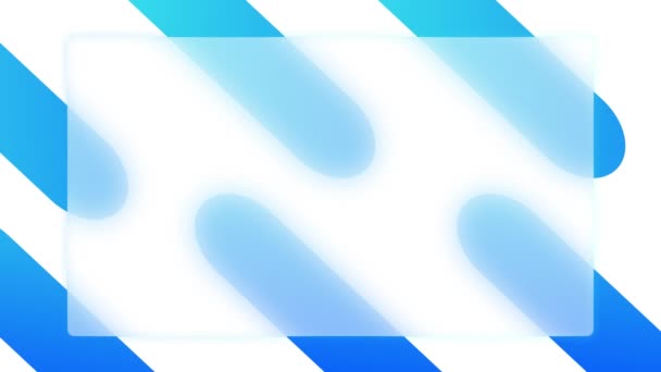 Анимация Движущихся Голубых Капсул Кругов Прозрачным Экраном Белом Фоне Интерфейс — стоковое видео