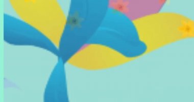 Hipnotik hareketle hareket eden çiçeklerin üzerindeki metinde% 20 indirim. perakende, satış ve tasarruf konsepti dijital olarak oluşturulmuş video.