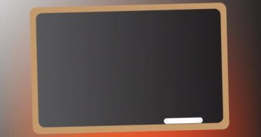 Animation of back to school text with items on chalkboard with cartoon teacher and books. school, education and study concept digitally generated video.