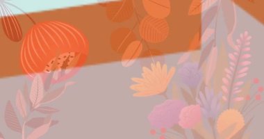 Yeşil arka planda hipnotik hareketle hareket eden çiçeklerin üzerindeki süper satış metninin animasyonu. perakende, satış ve tasarruf konsepti dijital olarak oluşturulmuş video.