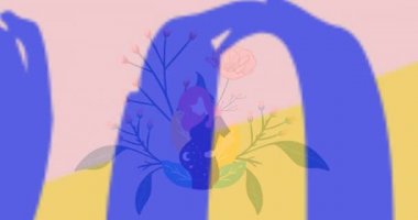 Animation of sale 20 percent text over banner and flowers moving in hypnotic motion. retail, sales and savings concept digitally generated video.