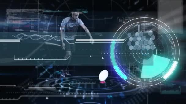 스캐닝 데이터 처리를 플레이어 애니메이션 글로벌 스포츠 데이터 디지털 인터페이스 — 비디오