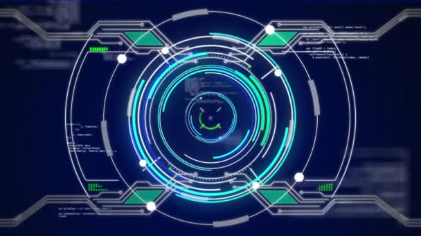 Animación Del Escaneo Alcance Procesamiento Datos Tecnología Global Procesamiento Datos — Vídeo de stock