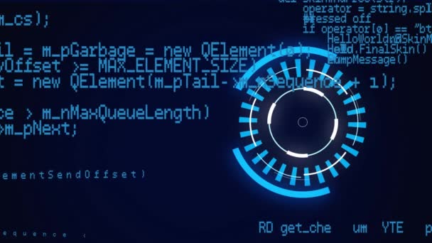 Animatie Van Scanning Gegevensverwerking Mondiale Technologie Gegevensverwerking Digitaal Interface Concept — Stockvideo