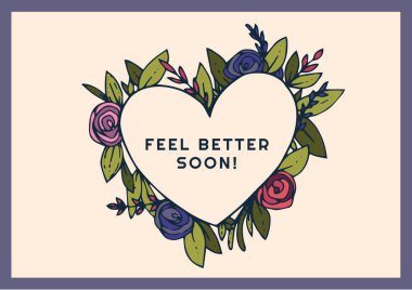 Gönüllü ve çiçekli iyi dilekler metni. iyi dilekler ve dijital olarak oluşturulmuş iletişim konsepti al.