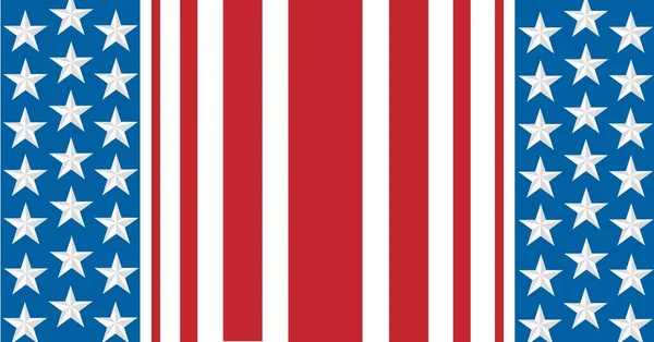 Fehér Csillagok Összetétele Kék Sávon Vörös Fehér Csíkok Amerikai Zászlón — Stock Fotó