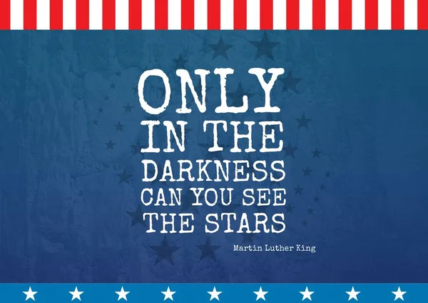 Martin Luther King Kompozisyonu Mavi Üzerine Amerikan Bayrağı Çizgileri Yıldızları — Stok fotoğraf