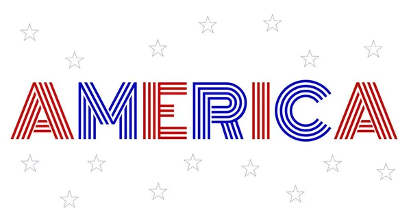 Digitally Generated Image America Text Multiple Stars White Background American — Stock Photo, Image