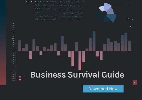 Composition Business Survival Guide Download Now Text Graph Black Business — Stock Photo, Image