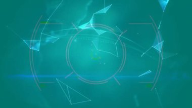 Bağlantılar ve veri işleme ağı olan dünyanın animasyonu. küresel teknoloji ve ağ konsepti dijital olarak oluşturulmuş video.