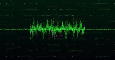 İstatistik işleme ve veri işleme animasyonu. küresel finans, veri işleme ve dijital arayüz kavramı dijital olarak oluşturulmuş video.