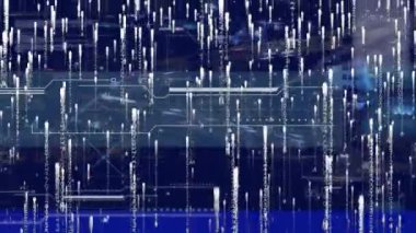 Veri işleme ve bağlantı ağının animasyonu. küresel ağlar, teknoloji ve bağlantılar konsepti dijital olarak oluşturulmuş video.