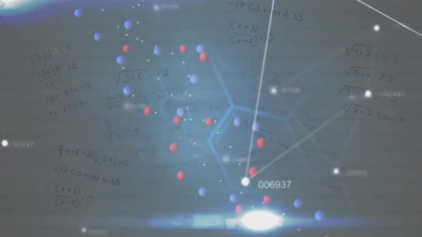 Анімація Ниток Цифр Dna Змінюється Обробка Медичних Даних Сірому Фоні — стокове відео