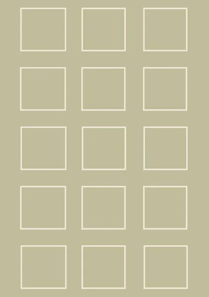 ベージュ地にクリームアウトラインの正方形の組成 忠誠心トークンスタンプカードデザインテンプレートコンセプトデジタル生成されたイメージ — ストック写真