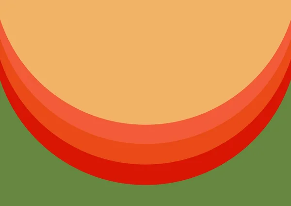 Sammansättning Röda Och Orange Kurvor Med Central Gul Kopia Utrymme — Stockfoto