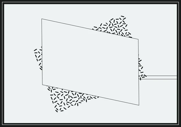 具有复制空间和白色背景的黑色框架的矩形组合 写作背景和色彩概念数字生成的图像 — 图库照片