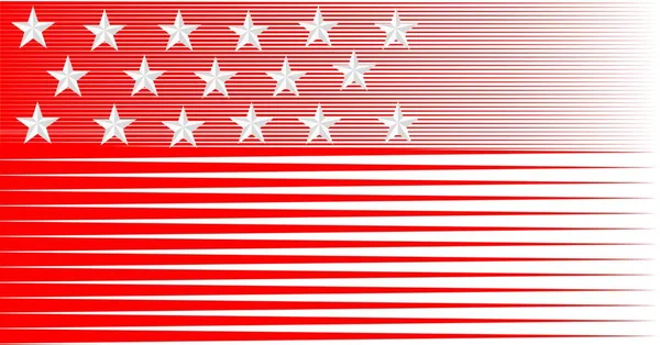 Состав Белых Звёзд Красных Красно Белых Полосах Американского Флага Угасает — стоковое фото