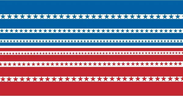 白に青と赤の星の列とアメリカ国旗の青と赤の縞模様の構成 愛国心独立お祝いのコンセプトデジタルで生成されたイメージ — ストック写真
