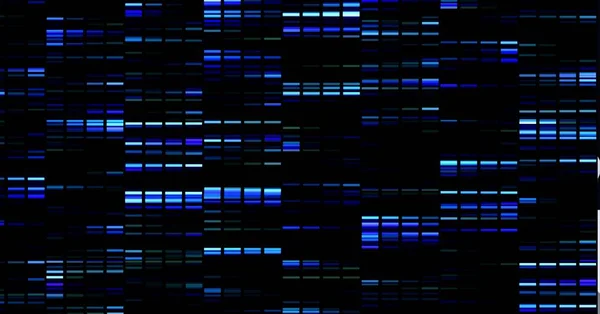 Digitales Bild Blauer Mosaikquadrate Vor Schwarzem Hintergrund Technologie Hintergrund Mit — Stockfoto