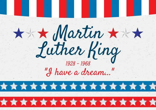 Komposisi Teks Kutipan Raja Luther Martin Dengan Bintang Bintang Dan — Stok Foto