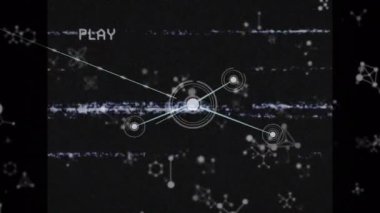 Ekranda bağlantı ağıyla dijital arayüzü oynat. küresel ağlar, teknoloji ve bağlantılar konsepti dijital olarak oluşturulmuş video.