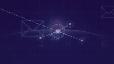 Dünya çapında bağlantı ve veri işleme ağının animasyonu. küresel bağlantılar, teknoloji ve dijital arayüz konsepti dijital olarak oluşturulmuş video.