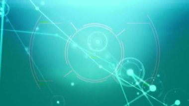Kapsam ve veri işleme ile bağlantı ağının animasyonu. küresel teknoloji ve ağ konsepti dijital olarak oluşturulmuş video.