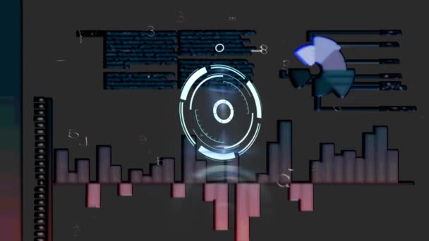 Animatie Van Online Veiligheidshangslot Met Printplaat Mondiaal Concept Van Internetbeveiliging — Stockvideo