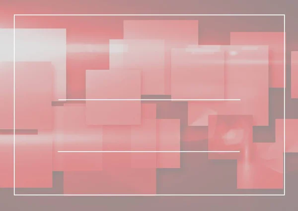 Weiße Linien Und Leerzeichen Gegen Rote Quadrate Formen Auf Grauem — Stockfoto