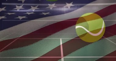Birçok tenis topunun üzerine Amerikan bayrağı sallayıp tenis kortuna düşüyordu. Spor yarışması ve turnuva konsepti