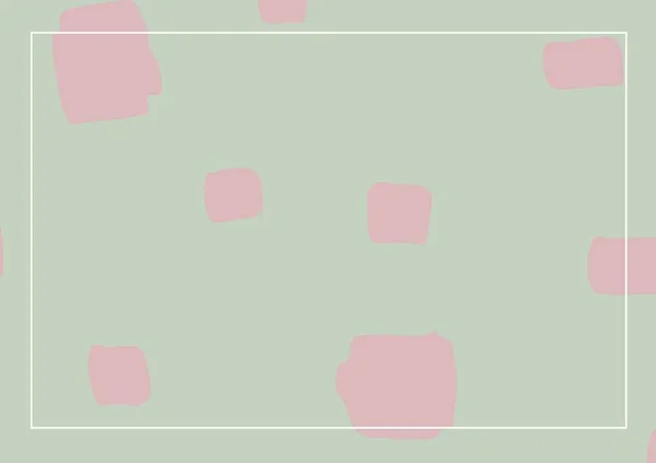 白色边框 与绿色背景的粉红涂料笔划相映成趣 证书模板设计概念 — 图库照片